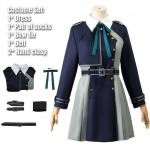 Lycoris Recoil Cosplay Inoue Takina Kost&uuml;&uuml;m Nishikigi Chisato Relv Lycoris Recoil Kost&uuml;&uuml;m Anime Cosplay Rekvisiidid Peotarbed XS