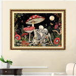 5D-teemantmaal, mis h&otilde;lmab luukere seente all ristpistes t&auml;ispistes teemanttikandid mosaiikkunst Pilt kividest kaunistus kingitus Full Round 20x30cm