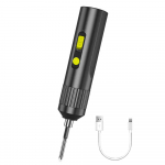 V&auml;ga t&auml;pne elektriline kruvikeeraja komplekt Multifunktsionaalne kruvikeeraja USB laadimiselektrooniline must