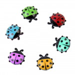 (Nikita) 6 tk Mini lepatriinu k&uuml;lmikumagnetid loomingulised k&uuml;lmiku magnetkleebised One Size