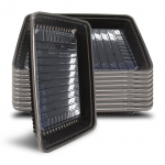 Ruudukujuline must kultiveerimispott, v&auml;ike l&auml;bipaistev p&otilde;llumajanduse seemikualus One Size must