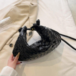 New Fashion naiste kootud kotid Prantsuse suure mahutavusega k&auml;ekott &Otilde;la pelmeen Kuu kotid must