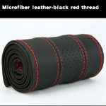 Microfiber Leather Hand-Stitched Car Steering Wheel Cover  Fashionable Sports Style Breathable And Comfortable to A