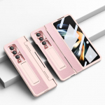 Mugav Plakeeritud Nahast Telefoni Kott &Uuml;mbris Samsung Galaxy Z Fold 4 Fold4 Fold3 Fold 3 Zfold4 jaoks Esiklaasi Kile Katte &Uuml;mbrised for Samsung Z Fold 3