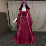 Naiste pikkade varrukatega kapuutsiga seelik, p&otilde;randa pikkune Cosplay kleit XL