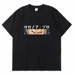 Anime One Piece Roronoa Zoro Luffy Classic Fun Comic Print Suvine l&uuml;hikeste varrukatega vabaaja sportlik meeste T-s&auml;rk L