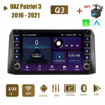UAZ Patriot 3 jaoks 2016&ndash;2021 koos nupunupuga Androidi autoraadio multimeediumipleier Navigatsioon stereo GPS 2 Din Carplay 2+32GB 1+16GB