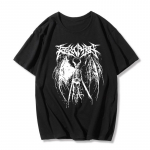 Suvine puuvillane T-s&auml;rk Naiste Esteetiline Naiste T-s&auml;rk Terror Lightning Kirjamustriga tr&uuml;kkimine E-t&uuml;druk Harajuku Gooti lahtine topp M must