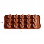 Minis&uuml;damete kujuga silikoonvorm &scaron;okolaadivormid mitte kleepuvad pulmakommid Fondant k&uuml;psetusvorm kondiitritooted k&uuml;psised koogivorm k&uuml;psetusn&otilde;ud pruun