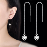 Naiste Korea mood Elegantne allergiavastane 925 h&otilde;betatud minilihtne Earline Ear Line N&otilde;elk&otilde;rvar&otilde;ngad Naiste pikkade k&otilde;rvade ehted Kingitused h&otilde;be