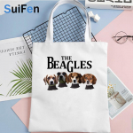 beagle ostukott taaskasutuskott l&otilde;uend puuvillane bolsa toidupood bolsokott kott cabas riidest boodschappentas sac tissu 24*26cm