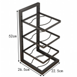 Potiriiul on spetsiaalselt loodud pottide ja n&otilde;ude hoidmiseks. Roostevabast terasest k&ouml;&ouml;giriiul, kraanikauss, mitmekihiline majapidamisriiul, k&ouml;&ouml;gitarbed four layers