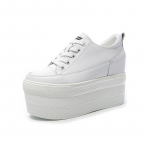 Fujin 12cm naiste suvine &otilde;hkv&otilde;rk Fashion Ins valge must ehtsast nahast paksud tossud &otilde;&otilde;nsad hingavad platvormkingad 36