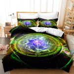 Voodipesukomplekt Universe Star Sky tekikate Queen King t&auml;issuuruses kahe &uuml;heinimesevoodi Space Prindi t&auml;iskasvanutele m&otilde;eldud laste tekikate ja padjap&uuml;&uuml;r voodipesu EU Single 135x200cm black