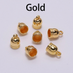 50 tk/partii otsaots Tuttk&uuml;barad helmed kaelakee &uuml;mmargune nahast juhe krimpsu otsam&uuml;tsid Ehete kinnitusvahend isetegemise tarvikute otsimine 14mm x 50pcs