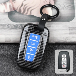 Carbon auto puldi v&otilde;tme&uuml;mbrise kate Kia Cadenza K7 Carens Borrego Optima Picanto Morning Proceed Shuma Mohave Opirus jaoks Flip 3 Button Black gray