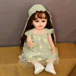 55 cm kogu keha pehme silikoonvin&uuml;&uuml;l Reborn v&auml;ikelapse t&uuml;druku nukk juurtega juuksed Bebe Reborn Reallista j&otilde;ulukingid lastele