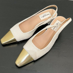 Kevad-suvised keskmise turske kontsaga Baotou sandaalid ruudukujulised pea tagaosa &otilde;&otilde;nsad v&auml;rviblokeerivad naiste jalatsid 35 aprikoosi