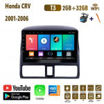 Juhtmeta autoraadio Carplay jaoks Honda CRV 2001-2006 Android Car Multimeedia Videopleier GPS Navigatsioon WIFI 2+32GB 2+32GB
