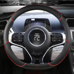 BYD Atto 3 Atto 3 EV Yuan Plus 2022 2023 mikrokiust nahast Sport D kujuga auto rooliratta katte auto jaoks punane