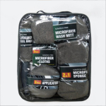 Kit lap mobil, handuk serat mikro, komplekt alat pembersih, sarung tangan cuci otomatis, nampan vahatamine, sikat roda spons, detail oranž