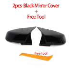M3 M Look Ehtsast S&uuml;sinikkiust V&auml;lispeegli Katte Kest BMW I3 I3S 2013 2014 jaoks 2pcs Black black