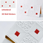 1/5/10 tk 3D seinakleebis stereo laepaneel katusekaunistus vahttapeet isekleepuv veekindel kaunistus 10 Pcs punane