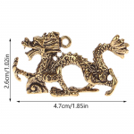 1 tk massiiv messingist Zodiac Dragon v&auml;ike kuju lauaarvuti Feng Shui kaunistus