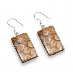 Fossiilsete korallide v&auml;&auml;riskivist 925 sterlingh&otilde;bedast k&auml;sitsi valmistatud rippuvad k&otilde;rvar&otilde;ngad naistele ja t&uuml;drukutele