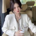 Disainer kardigan mantel naiste s&uuml;gis ja talv mitmek&uuml;lgne kuulsuste stiil O kaelusega naaritsa fliisist pikkade varrukatega mantel kardigan naiste topp One Size must