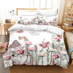 3D &uuml;he-/kaheinimesevoodi voodipesukomplekt Lilledega udusulgedega tekikott 2/3 tk AU180 * 210 t&auml;issuuruses taimetr&uuml;kiga pehme kodutekstiil Baby 100x135cm