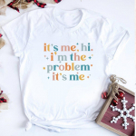 Tere, mina olen probleem See olen mina T-s&auml;rk Anti Hero Taylori muusikast inspireeritud s&auml;rk Meet Me At Midnight Tees Vintage Graphic T-s&auml;rgi f&auml;nnid Topid S valge