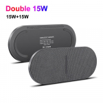 40 W kahekordne juhtmevaba laadimisalus iPhone 14 13 12 11 Xs Xr X 8 Samsung S22 S21 S20 2-&uuml;hes kiirlaadimismatt Airpods 3 Pro jaoks Double 15W