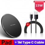 Juhtmeta laadija alus 30 W kiirlaadimine iPhone'i 14 13 12 11 Pro Xs Xr X 8 Samsung S22 S21 S20 C-t&uuml;&uuml;pi laadimisdoki jaoks 15W Pad