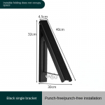 Seinale kinnitatavad kokkuklapitavad riidekuivatusvarras &otilde;ues r&otilde;du n&auml;htamatud riidepuud Ruumi alumiiniumist riidenagi Kodu Vannitoa tarvikud Black single