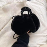 Yogodlns Fashion Plush Naiste &uuml;lemise k&auml;epidemega &otilde;lakotid Trend Design T&uuml;drukute Kunstkarusnahast adies Suure mahutavusega Crossbody kotid K&auml;ekotid 24x13x19cm