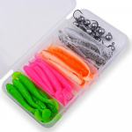 51tk Road Subsoft Fish Set T Tail Road Subsoft Bait Pehme putukate pliipea Hook Road Subs&ouml;&ouml;dakarbi komplekt DWS561 51pcs set