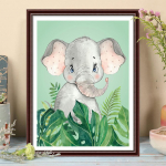 5D DIY Teemantmaal Armas beebielevant-ristpiste komplekt Mosaiik Teemanttikandid Roos T&auml;is&uuml;mmargune/ruudukujuline puur Kodukaunistus Round 30x40cm