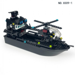 Halli vaala transport X009 v&auml;ikeste osakestega L laeva mudel Black Hawk helikopteri lennuki laste ehitusklotsid