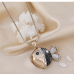 Vivid Crystal Fish ripatsiga pikk kaelakee naistele, lihtsad t&uuml;drukute ehted hall