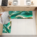 V&auml;rviline marmortr&uuml;kis vaip k&ouml;&ouml;gitoa jaoks libisemiskindel pestav k&ouml;&ouml;gimati komplekt Abstraktse mustriga vannitoavaip 40x60cm 1pcs