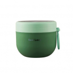 600 ml/800 ml mugav isoleeritud tass kaanega Spork suure mahutavusega k&uuml;lmakindlus 600ML roheline