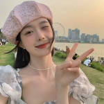 Kevadsuvi luksuslik disain plisseeritud naiste barett puuvillane linane mood vabaaja maalrim&uuml;ts Prantsuse barettide m&uuml;tsikate naistele 56-58cm valge