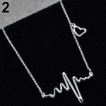 Naiste Heart Beat ripats kett kaelarihma rinnat&uuml;kiga ehted rangluu kaelakee h&otilde;be