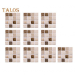 10 tk plaadikleebis isekleepuv isetegemine PVC kauni ruudulise mustriga seina p&otilde;randaplaadi kleebis koduvarustus 10cm