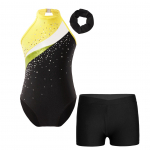 Lastele m&otilde;eldud varrukateta tantsutrikood, v&otilde;imlemine, tantsuriietus, esindusbody koos peapaela ja l&uuml;hikeste p&uuml;kstega 5-6 Years