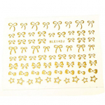 Stiilne manik&uuml;&uuml;ri kleebis V&auml;rviline Bowknot Mitmeotstarbeline Gold Heart