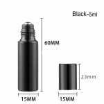 5 ml 10 ml Essential Gold Silver Black roostevabast terasest rullpalliga massaaži silma&uuml;mbruskreem parf&uuml;&uuml;mi taast&auml;idetav t&uuml;hi pudelikonteiner