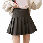 Moodne k&otilde;rge v&ouml;&ouml;kohaga A-line soliidne seelik s&uuml;gistalvine elegantne paks villane miniseelik naiste moodne plisseeritud seelik 30279 XS hall