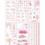 1 komplekt romantilised kirsi&otilde;ielised kleebised scrapbookingi jaoks &ndash; kunst-k&auml;sit&ouml;&ouml; M&auml;rkmete tegemiseks Lapsed T&uuml;drukud, DIY Planner Reisip&auml;eviku t&auml;hestikukaardid flower